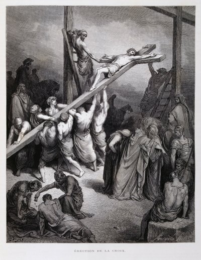 Den korsfæstede Kristus, illustration fra Dore-bibelen af Gustave Dore