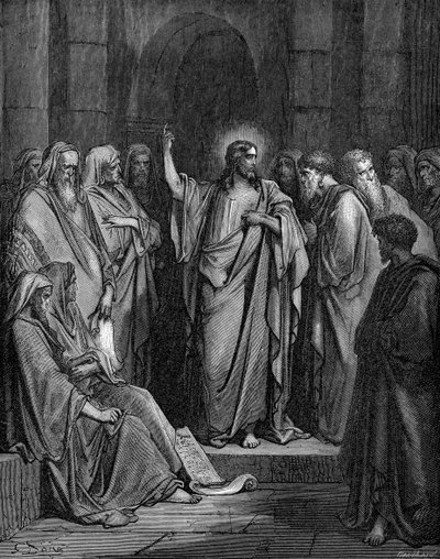 Kristus i synagogen af Gustave Dore