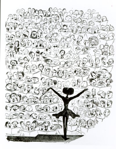 Koncert af Philharmonic Society, karikatur af Hector Berlioz (1803-69) fra 