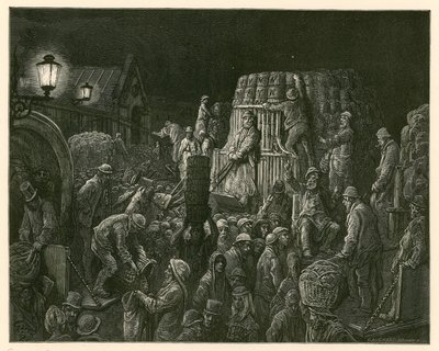 Covent Garden Market, London af Gustave Dore