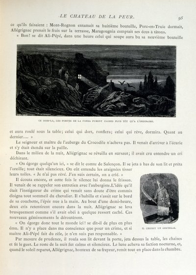 Croque-Mitaine; 1863 illustration, af Gustave Dore (1832 1883); Fransk kunstner, grafiker, illustrator. Croque-Mitaine (The bogeyman) en ondsindet karakter præsenteret for børn for at skræmme dem og dermed gøre dem klogere. af Gustave Dore