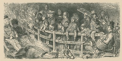 Folk ser på vognløb af Gustave Dore