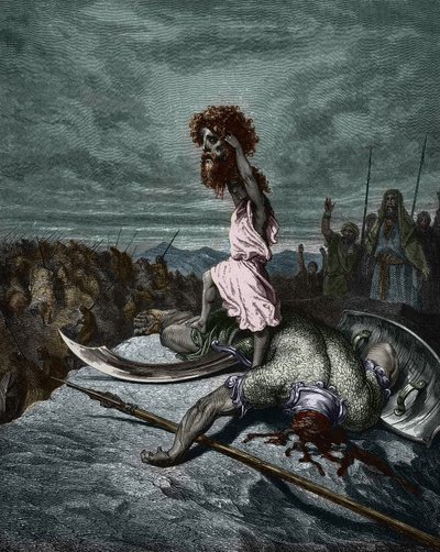 David holder Goliaths hoved af Gustave Dore af Gustave Dore