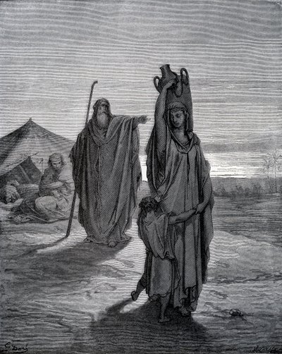 Udvisning af Hagar af Gustave Dore
