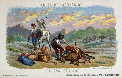 Fable de Lafontaine: Hesten og æslet ifølge Gustave Doré af Gustave Dore