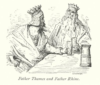 Fader Themsen og Fader Rhinen (gravering) af Gustave Dore