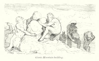 Giants Mountain Building (gravering) af Gustave Dore