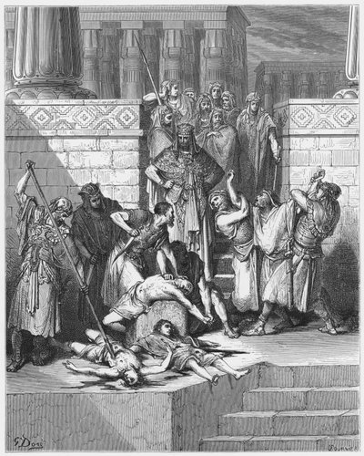 Gustave Dore Bibelen: Slagtning af Zedekias