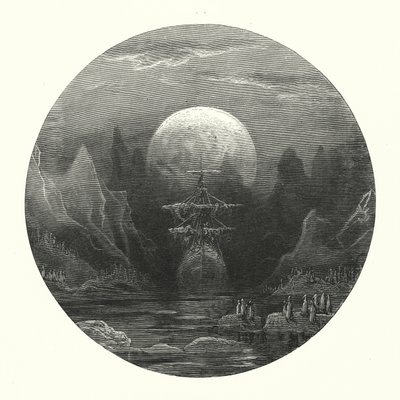 Gustave Dore-illustration til Coleridges Rime of the Ancient Mariner (kobberstik) af Gustave Dore