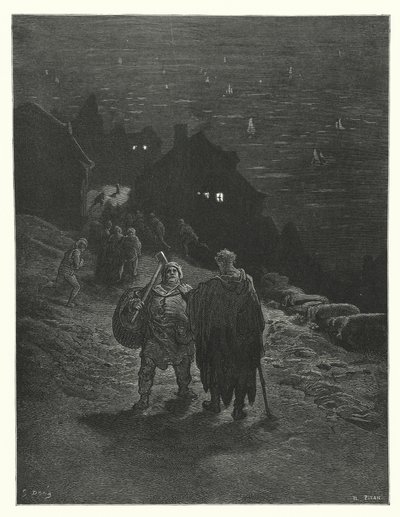 Gustave Dore-illustration til Coleridges Rime of the Ancient Mariner (kobberstik) af Gustave Dore