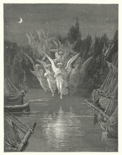 Gustave Dore-illustration til Coleridges Rime of the Ancient Mariner (kobberstik) af Gustave Dore