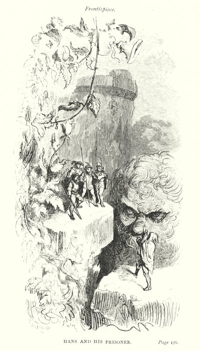 Hans And His Prisoner (engraving) af Gustave Dore