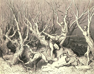 Skynd dig nu, de forreste råbte, skynd dig nu døden!, c1890. af Gustave Dore