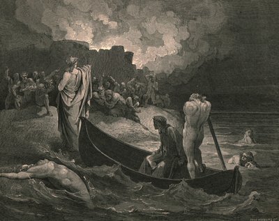 Jeg kunne ikke høre, hvilke vilkår han tilbød dem, c1890. af Gustave Dore