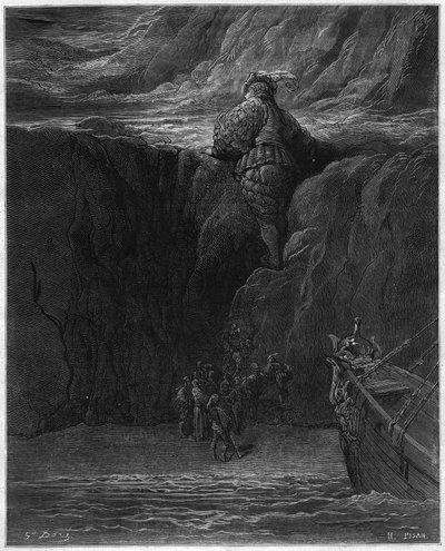 Illustration af Gustave Dore (1832-1883) til "" Pantagruel"" af Francois Rabelais (1483-1553). år 1870. af Gustave Dore