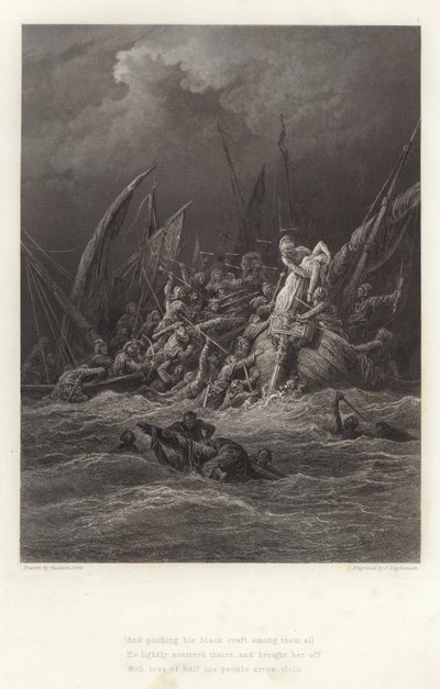 Illustration til Vivien af Alfred Tennyson af Gustave Dore