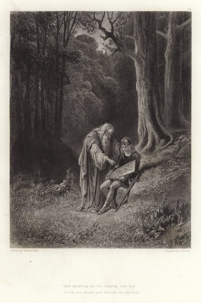 Illustration til Vivien af Alfred Tennyson af Gustave Dore
