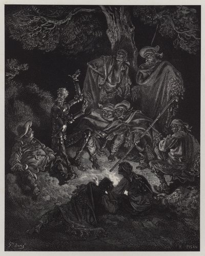 Illustration fra Don Quixote de la Mancha af Gustave Dore