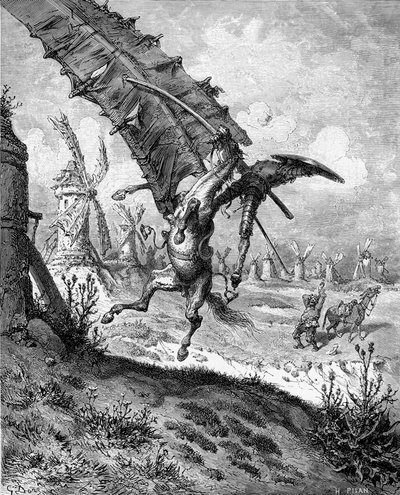 Illustration til bogen Don Quixote de la Mancha af M. de Cervantes, 1863. af Gustave Dore