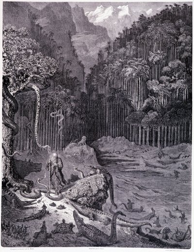 Jeg så i Amerika... planke XI - Illustration af Gustave Dore (1832-1883), til La legende du Jeif wandering af Pierre Dupont, udgave Librairie du Magasin Picturesque, Paris 1862 af Gustave Dore