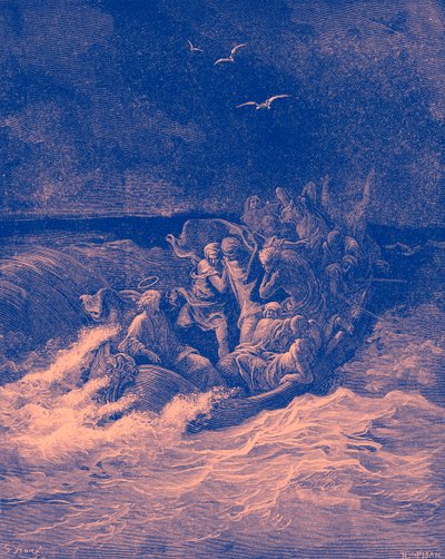 Jesus dulmer stormen - Bibelen af Gustave Dore