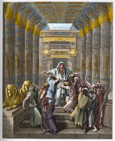 Joseph Patriark af Israel - Josef anerkendt af sine brødre - Joseph anerkendt af sine brødre - indgravering i "The Bible illustree" af Gustave Dore (1832-1883) - Indgravering fra "" The Dore Bible"" af Gustave Dore