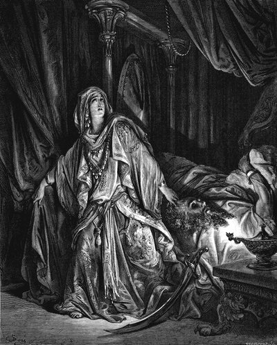 Judith ved at skære hovedet af Holofernes, 1866 af Gustave Dore
