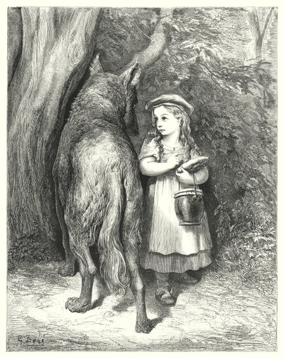 Le Petit Chaperon Rouge; Little Red Riding Hood Dani af Gustave Dore