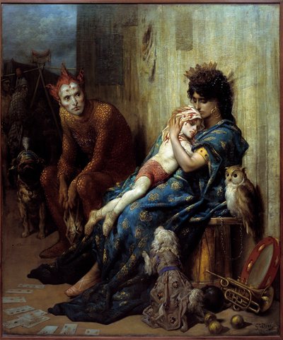 Les Saltimbanks-maleri af Gustave Dore (1832-1883) af Gustave Dore