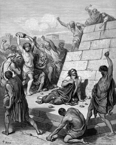 Sankt Stefans martyrium, c36 1866 af Gustave Dore