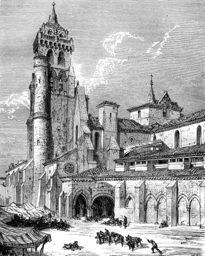 Las Huelgas Kloster, Burgos, Spanien, 1800-tallet af Gustave Dore