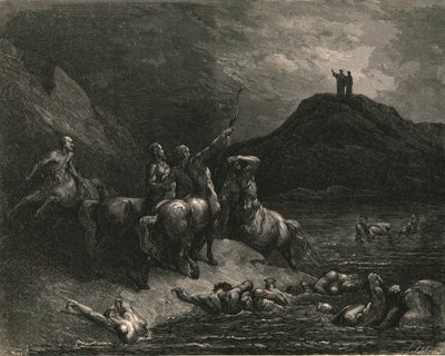 Man råbte langvejs fra: Sig til hvilken smerte I kommer fordømmer, c1890. af Gustave Dore