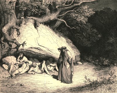 Kun så vidt ramt, at vi lever begærende uden håb, c1890. af Gustave Dore