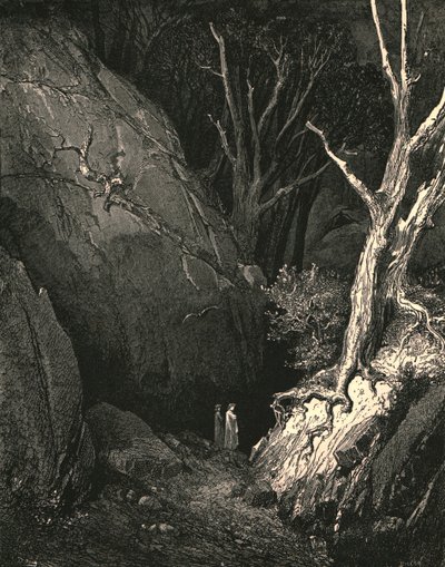 Han bevægede sig videre, jeg lukker hans skridt forfulgt, c1890. af Gustave Dore