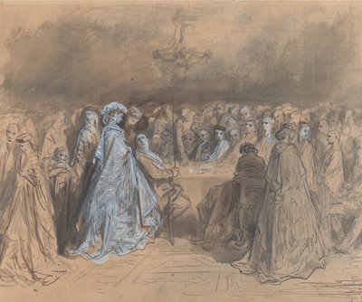 Pauline Viardot Gambling i Baden-Baden, 1862. af Gustave Dore