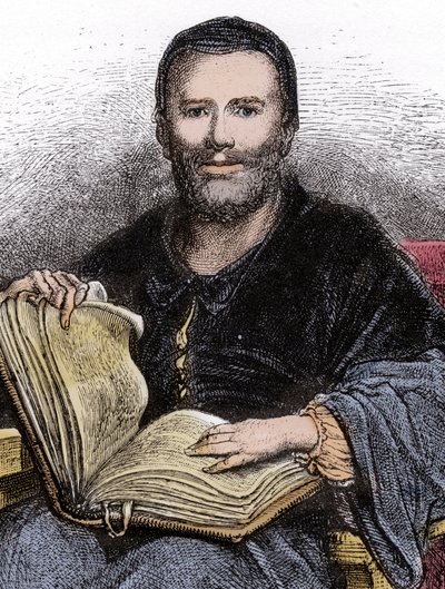 Portræt af Rabelais - illustration fra 