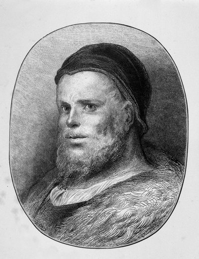 Portræt af Rabelais young - gravering af Gustave Dore af Gustave Dore