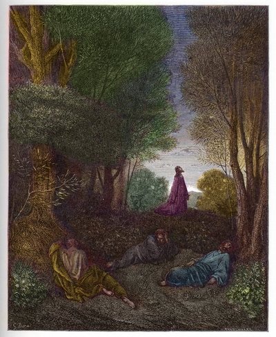 Jesu bøn i Oliehaven - Jesu bøn i Oliehaven - - indgravering i "The Bible illustree" af Gustave Dore (1832-1883) - Indgravering fra "" The Dore Bible"" af Gustave Dore