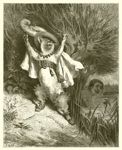 Den Støvlede Kat, ca.1868 af Gustave Dore