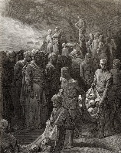 Richard I (1157-99) Løvehjerte massakrer fanger som repressalier, illustration fra 