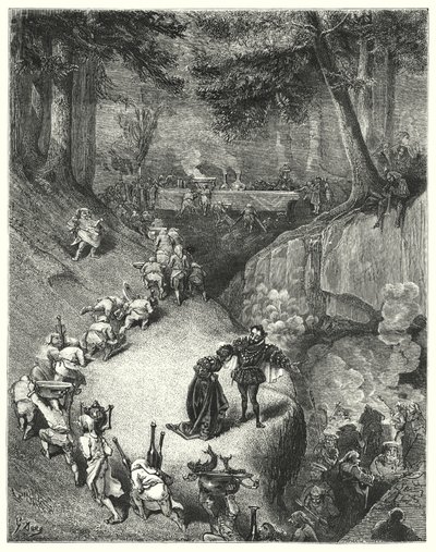 Riquet a La Houppe; Ricky of the Tuft (gravering) af Gustave Dore