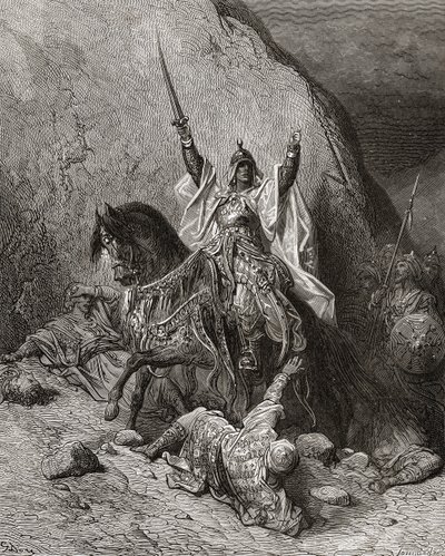 Saladin Yusuf (d.1173) Sultan under andet korstog, illustration fra 