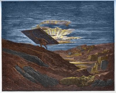 Samson bærer Gazas porte - Samson fjerner Gazas porte - - Indgravering i "The Bible illustree" af Gustave Dore (1832-1883) - Indgravering fra "" The Dore Bible"" af Gustave Dore