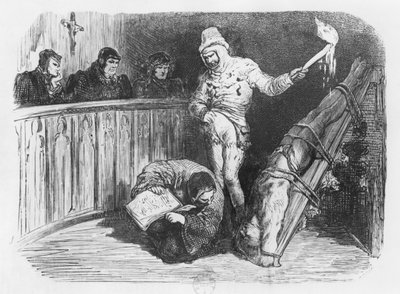Inkvisitionsscene, illustration fra 