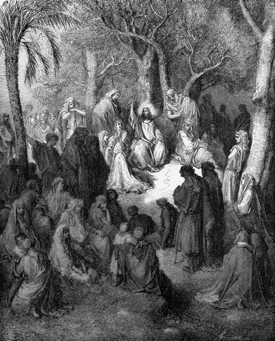 Bjergprædiken af Gustave Dore