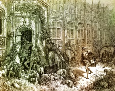 Tornerose-gravering af Gustave Doré. af Gustave Dore
