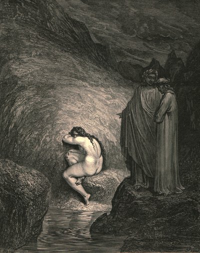 Det er den elendige Myrrhas gamle sjæl, c1890. af Gustave Dore