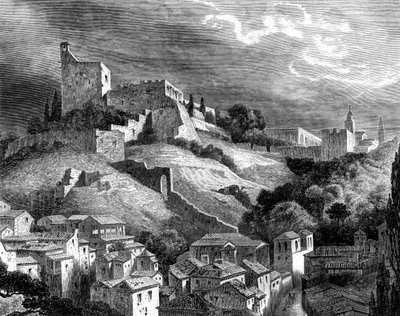 Alhambra, Granada, Sydspanien, 1800-tallet af Gustave Dore