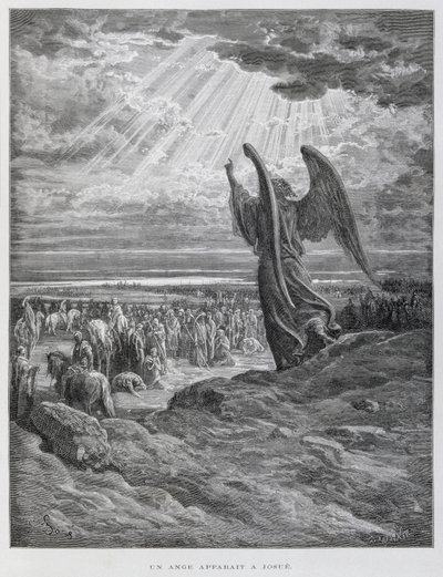 Englen viser sig for Joshua i af Gustave Dore