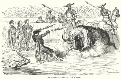 Banderilleroen i stolen (kobberstik) af Gustave Dore